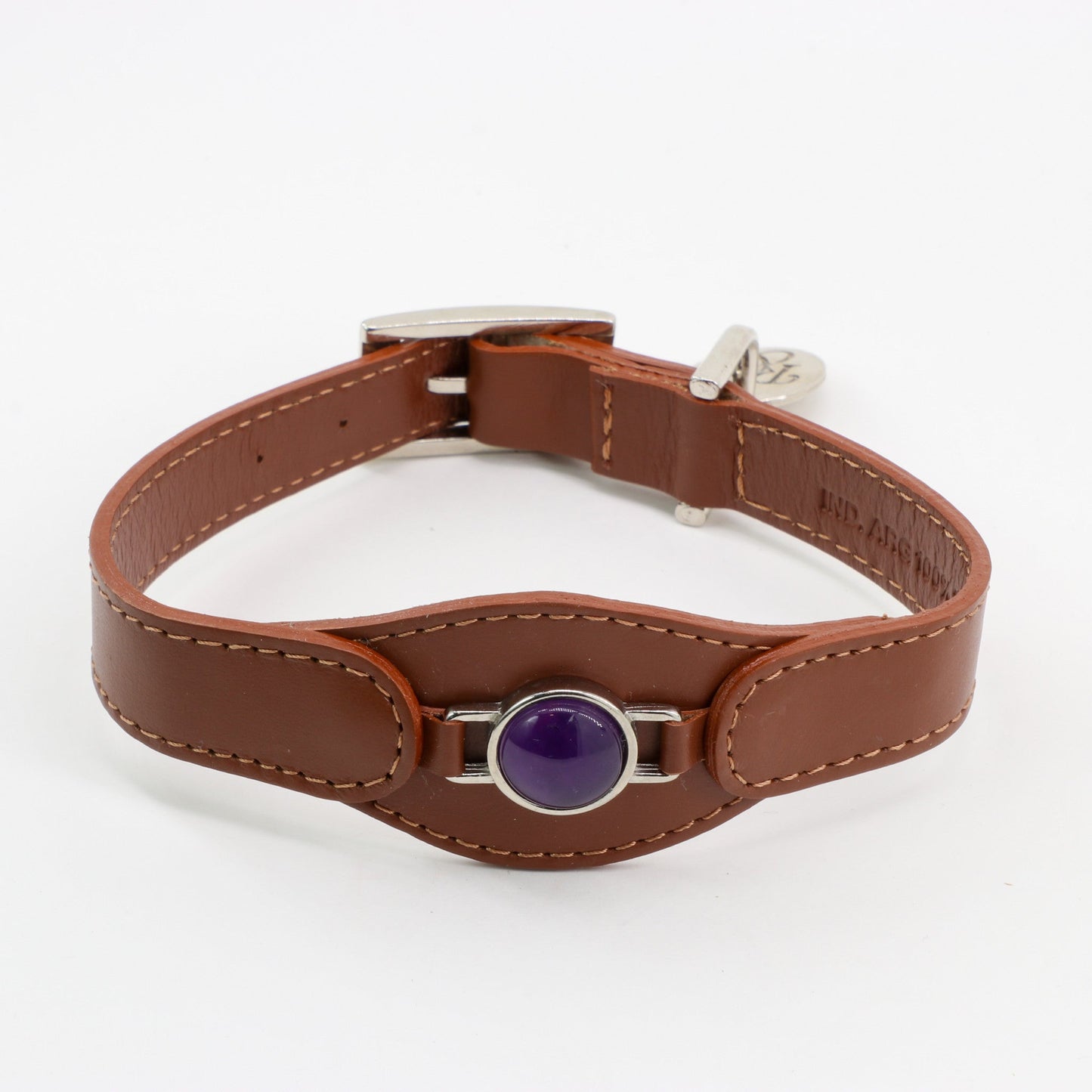 COLLAR CON AMATISTA PARA MASCOTAS - MEDIDA M - Accesorios para mascotas