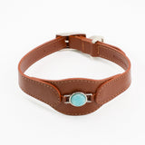 COLLAR CON AMAZONITA PARA MASCOTAS - MEDIDA L - Accesorios para mascotas