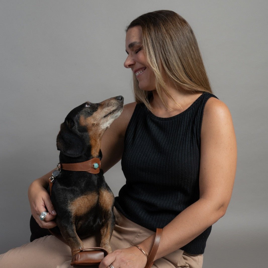 COLLAR CON AMAZONITA PARA MASCOTAS - MEDIDA M - Accesorios para mascotas