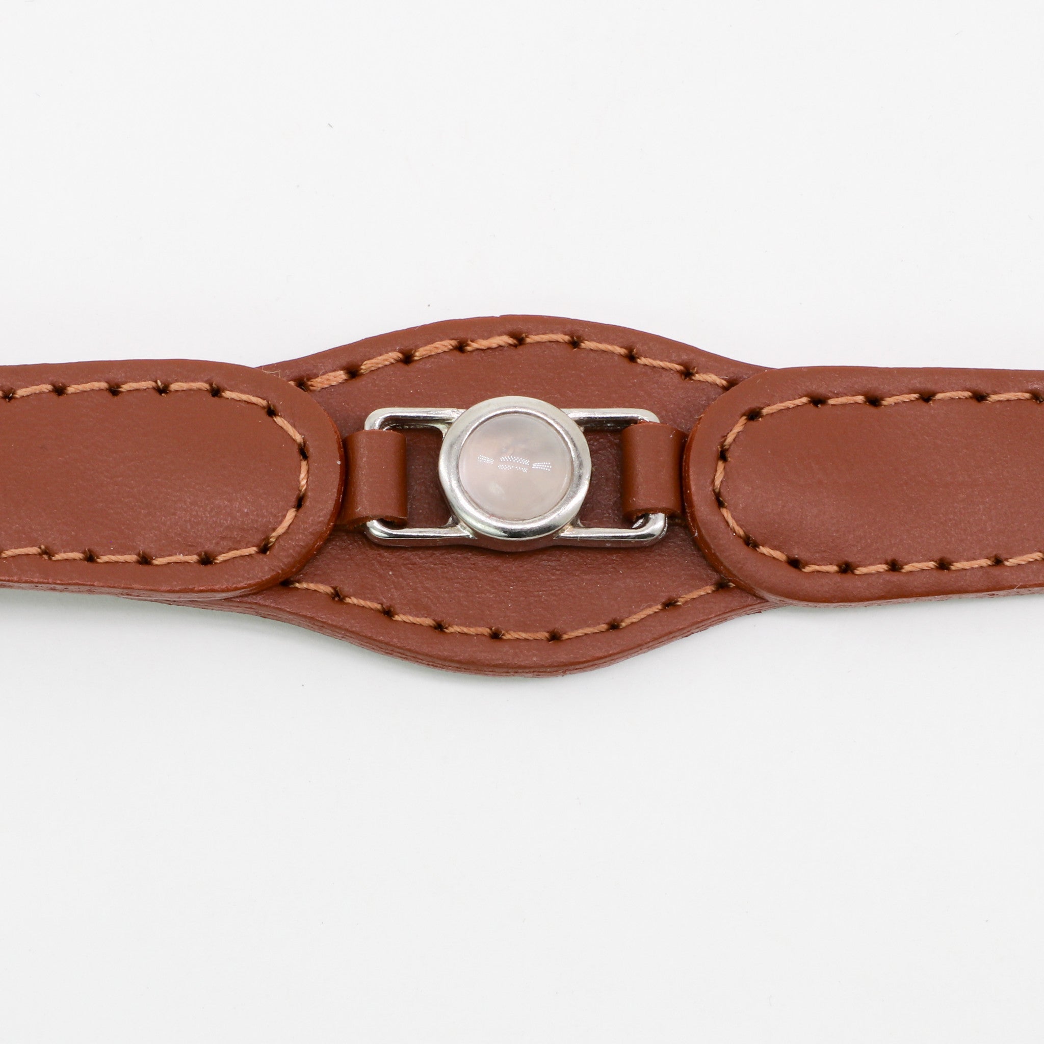 COLLAR CON CUARZO ROSA PARA MASCOTAS - MEDIDA S - Accesorios para mascotas