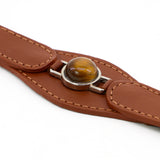 CONJUNTO PARA MASCOTAS DE COLLAR OJO DE TIGRE, CORREA Y ESTUCHE PORTA BOLSAS – MEDIDA M - Accesorios para mascotas