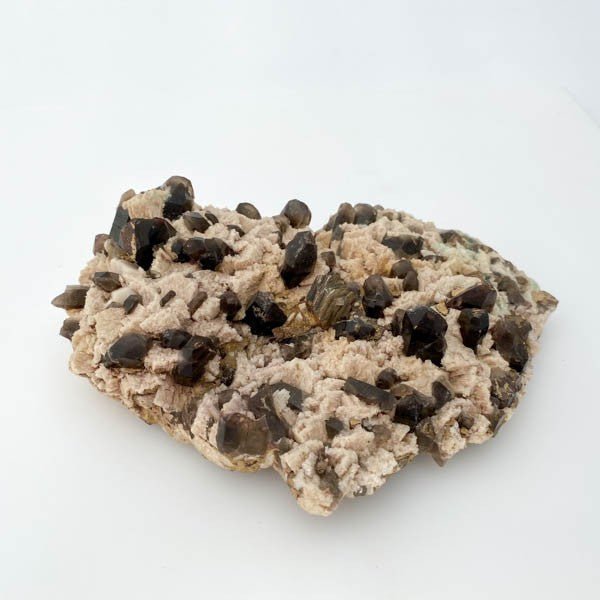 Cuarzo Ahumado en Calcita - Minerales de colección