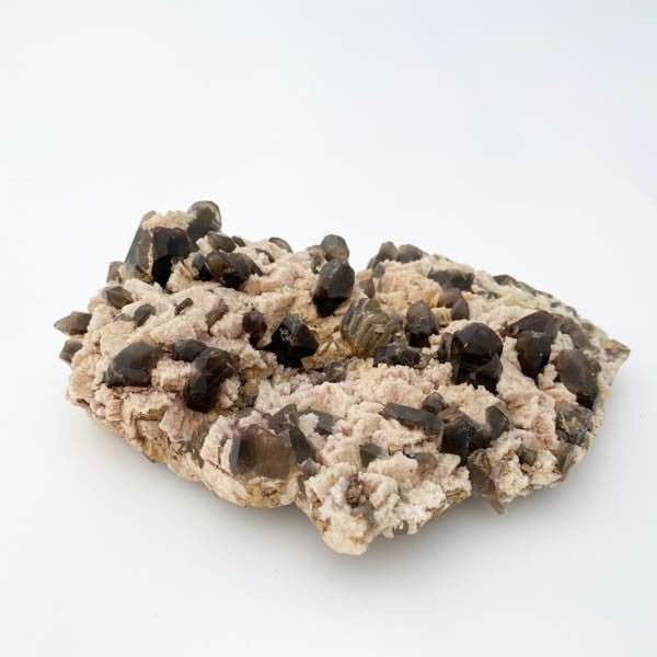 Cuarzo Ahumado en Calcita - Minerales de colección