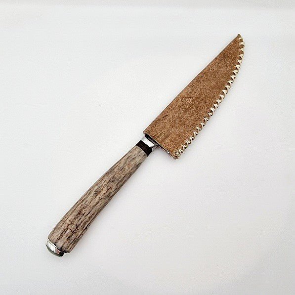 Cuchillo de asta de ciervo axis con Prehnita - 