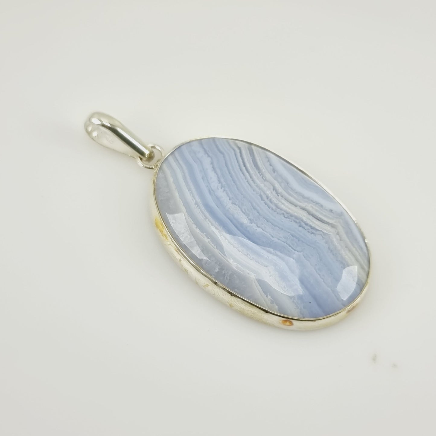 Dije de Ágata de encaje azul - Dijes