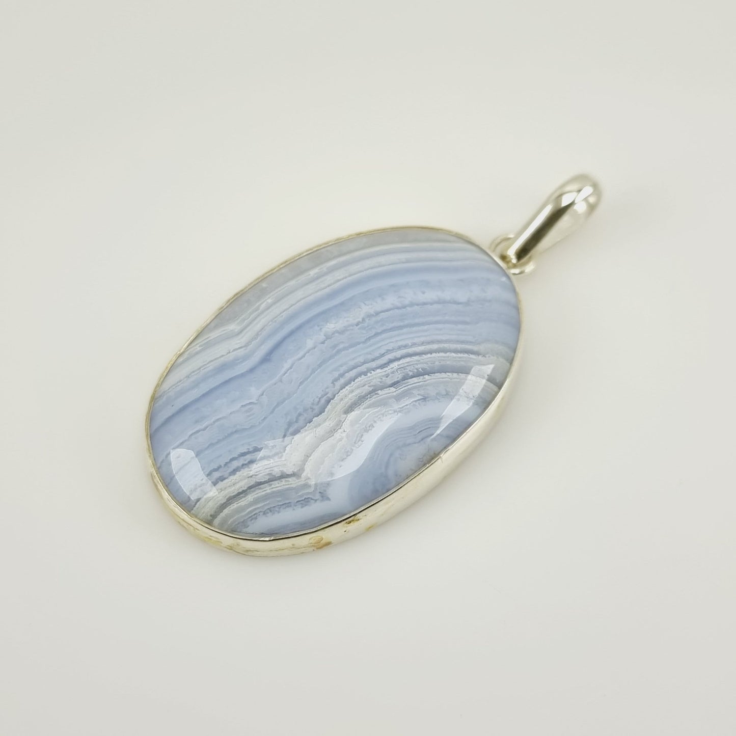 Dije de Ágata de encaje azul - Dijes