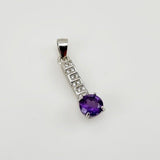 Dije de Amatista Africana y cubic zirconia - Dijes