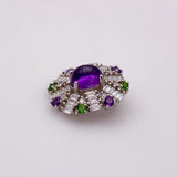 Dije de amatista, tsavorita y cubic zirconia - Dijes