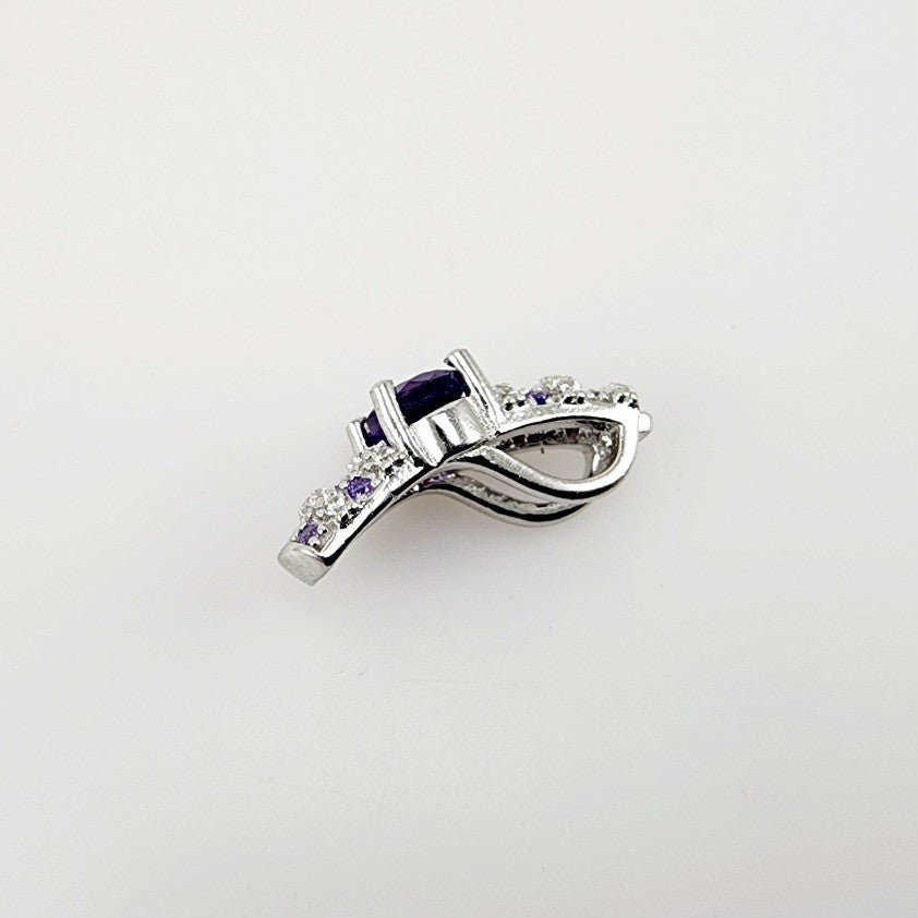 Dije de Amatista y cubic zirconia - Dijes