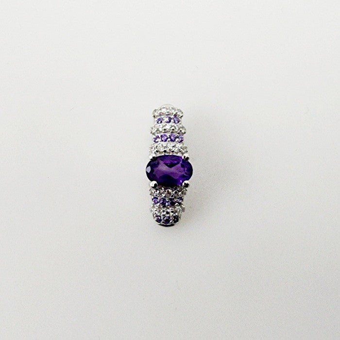 Dije de Amatista y cubic zirconia - Dijes