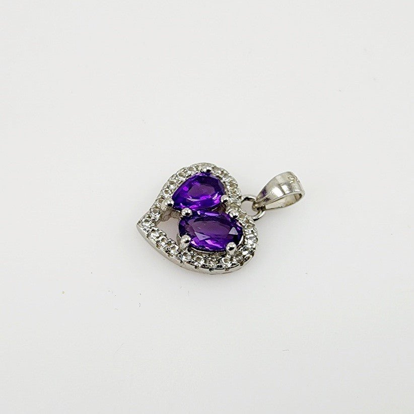 Dije de Amatista y cubic zirconia - Dijes