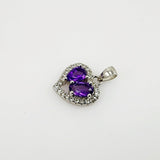 Dije de Amatista y cubic zirconia - Dijes