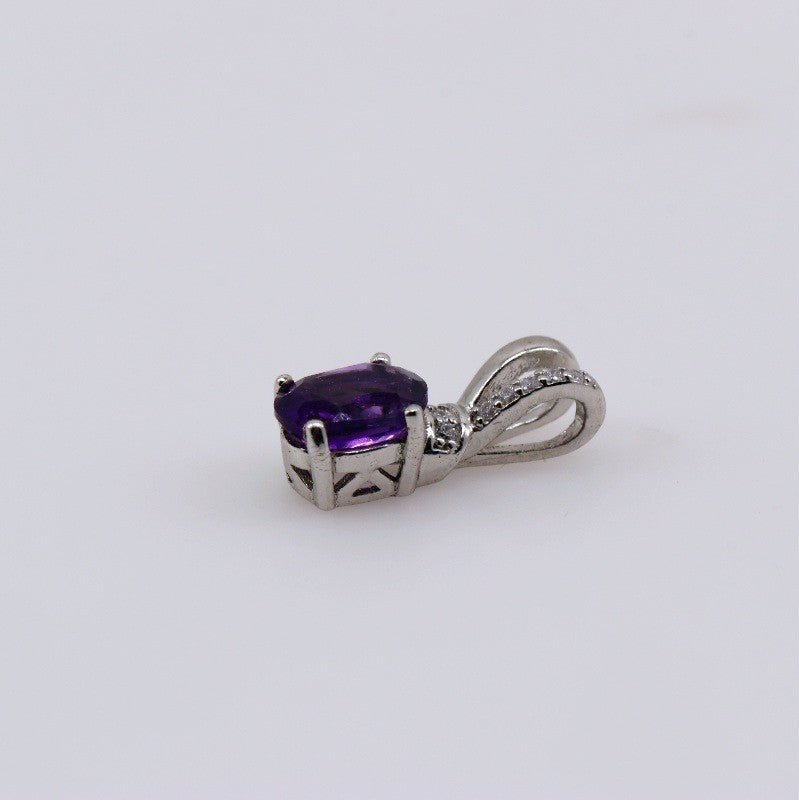Dije de Amatista y cubic zirconia - Dijes