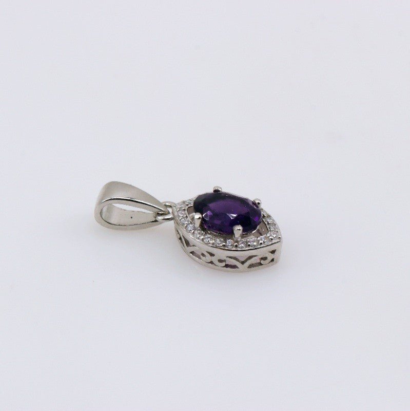 Dije de Amatista y cubic zirconia - Dijes