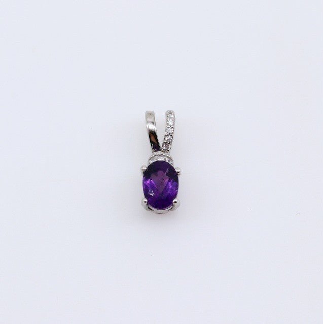 Dije de Amatista y cubic zirconia - Dijes