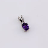 Dije de Amatista y cubic zirconia - Dijes