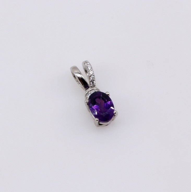 Dije de Amatista y cubic zirconia - Dijes