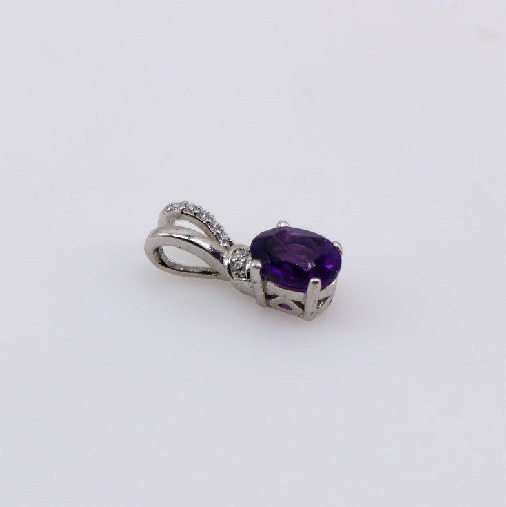 Dije de Amatista y cubic zirconia - Dijes