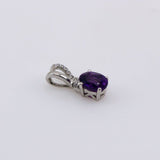 Dije de Amatista y cubic zirconia - Dijes