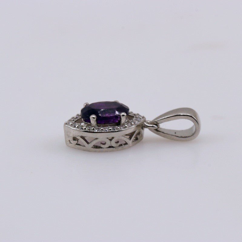 Dije de Amatista y cubic zirconia - Dijes