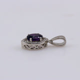 Dije de Amatista y cubic zirconia - Dijes