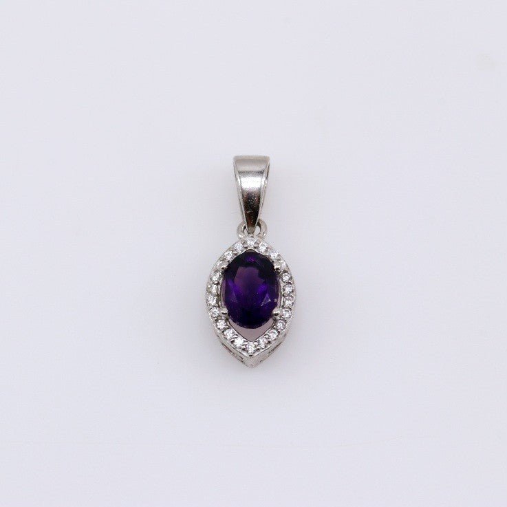 Dije de Amatista y cubic zirconia - Dijes