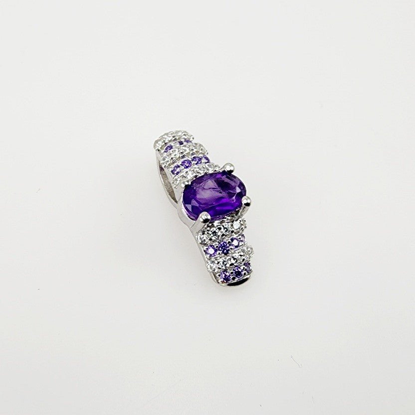 Dije de Amatista y cubic zirconia - Dijes