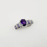 Dije de Amatista y cubic zirconia - Dijes