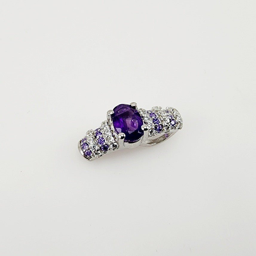 Dije de Amatista y cubic zirconia - Dijes