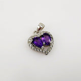 Dije de Amatista y cubic zirconia - Dijes