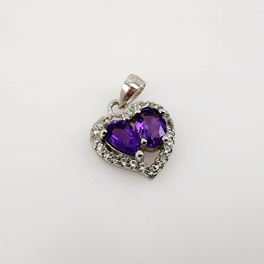 Dije de Amatista y cubic zirconia - Dijes