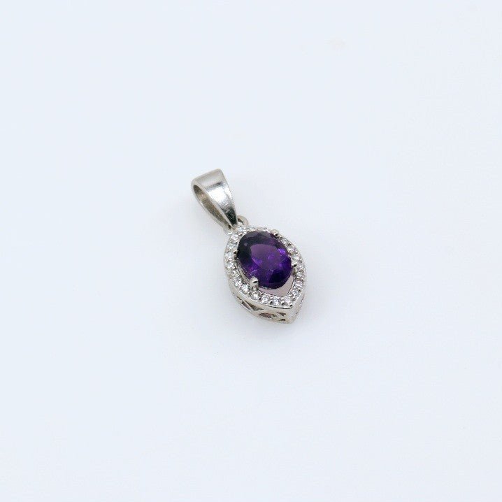 Dije de Amatista y cubic zirconia - Dijes