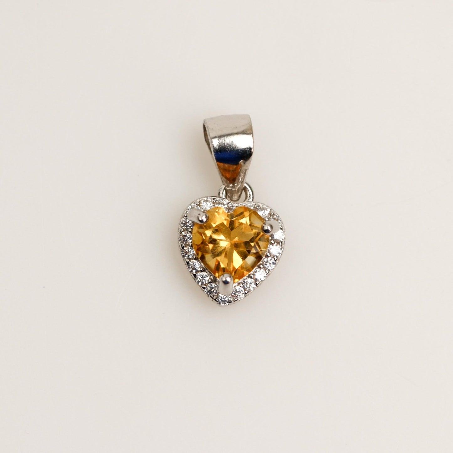 Dije de Citrino y cubic zirconia - Dijes