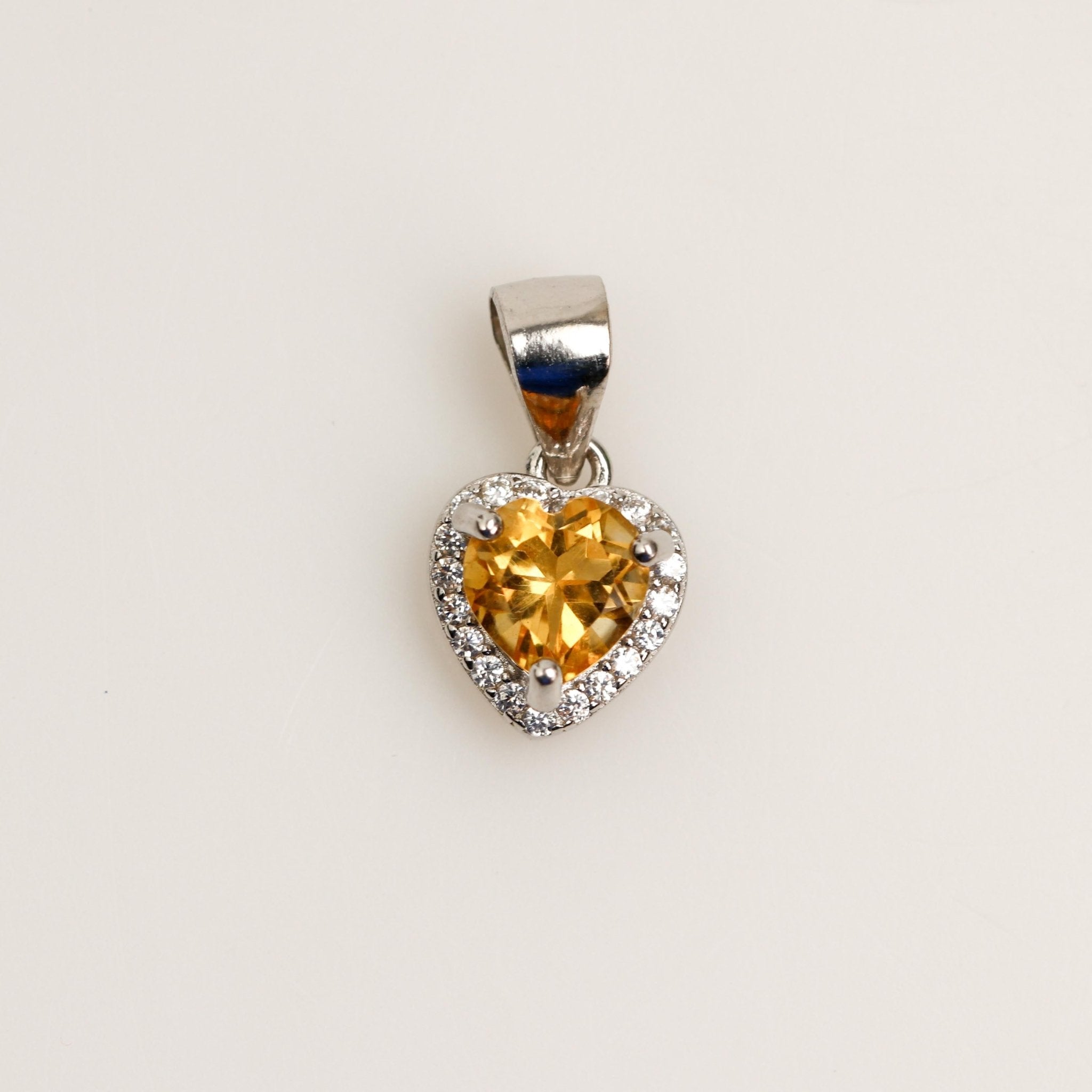 Dije de Citrino y cubic zirconia - Dijes