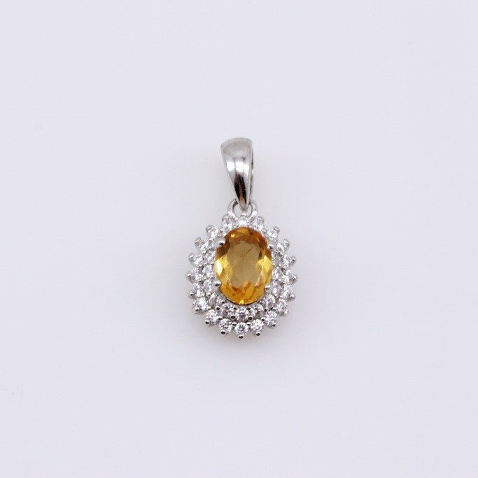 Dije de Citrino y cubic zirconia - Dijes
