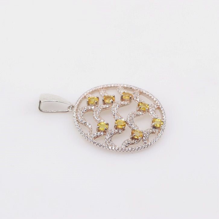 Dije de Citrino y cubic zirconia - Dijes