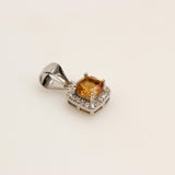 Dije de Citrino y cubic zirconia - Dijes