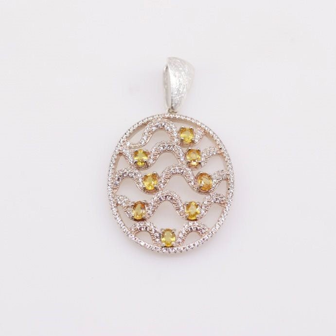 Dije de Citrino y cubic zirconia - Dijes