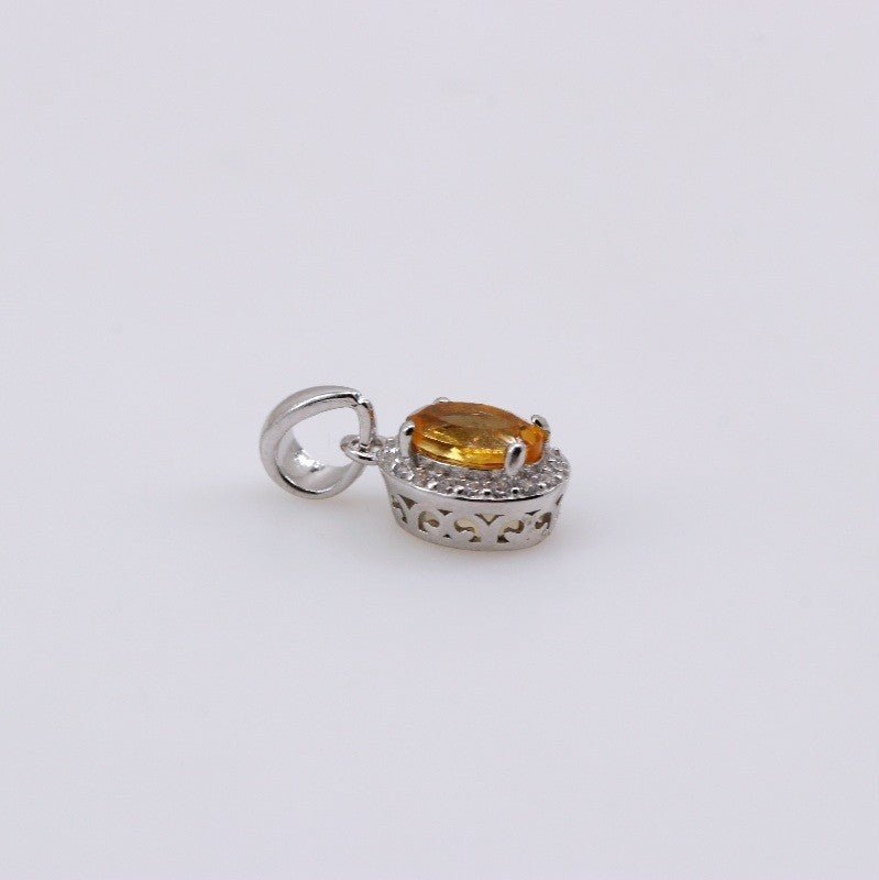 Dije de Citrino y cubic zirconia - Dijes