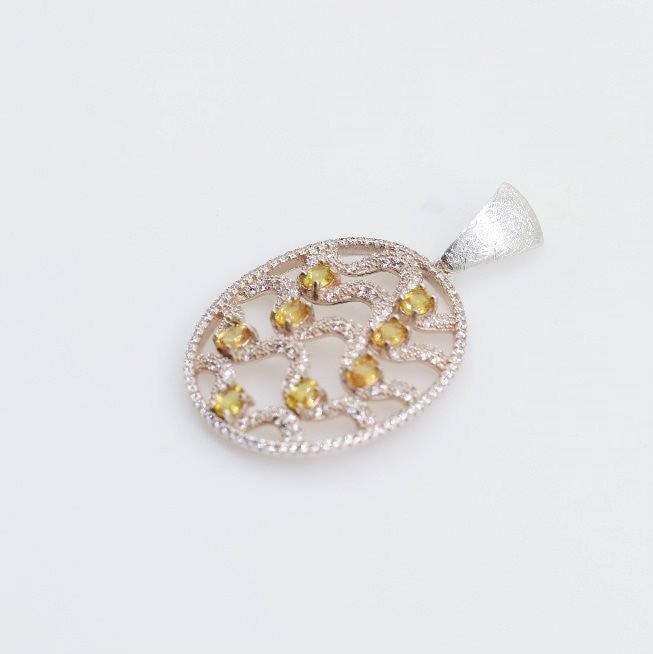 Dije de Citrino y cubic zirconia - Dijes