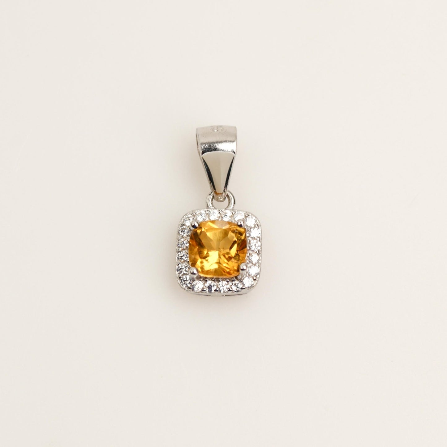 Dije de Citrino y cubic zirconia - Dijes