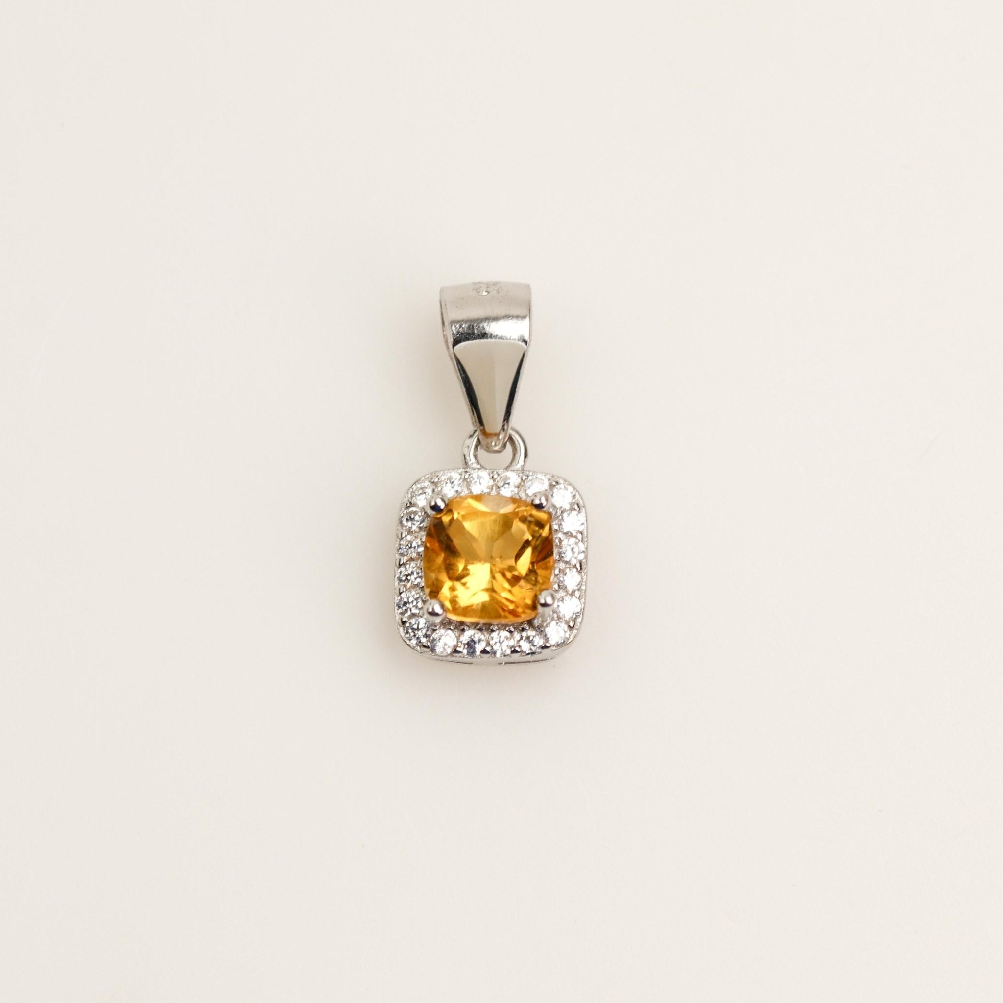 Dije de Citrino y cubic zirconia - Dijes
