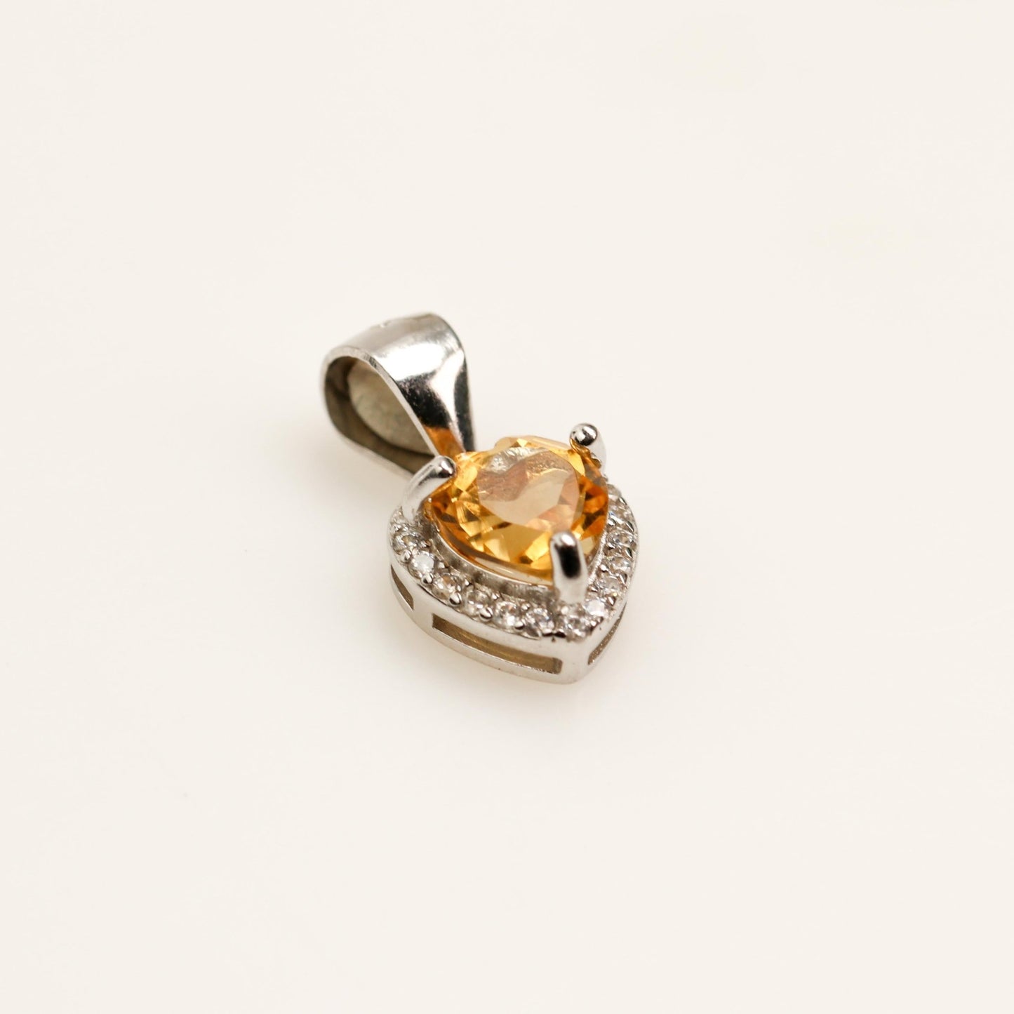 Dije de Citrino y cubic zirconia - Dijes