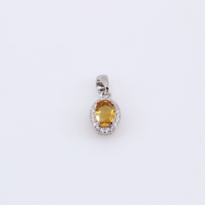 Dije de Citrino y cubic zirconia - Dijes
