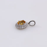 Dije de Citrino y cubic zirconia - Dijes