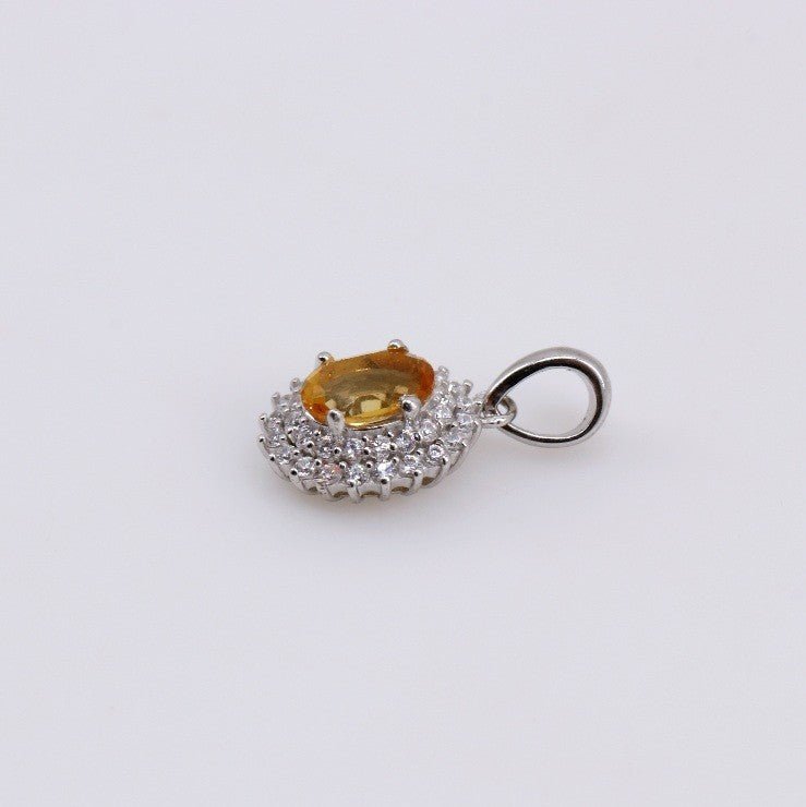 Dije de Citrino y cubic zirconia - Dijes