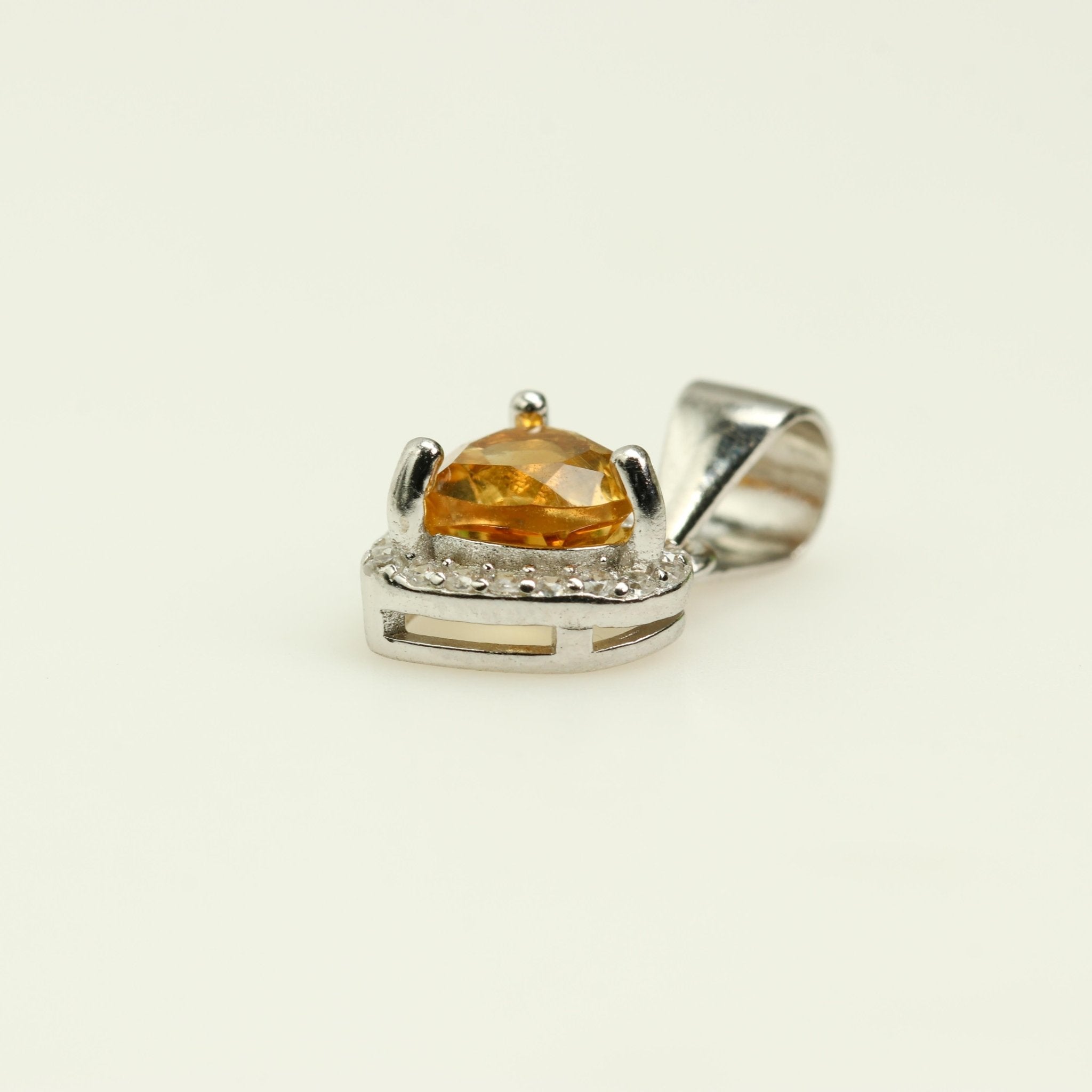 Dije de Citrino y cubic zirconia - Dijes