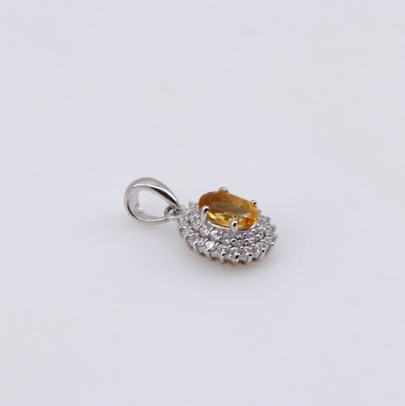 Dije de Citrino y cubic zirconia - Dijes