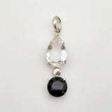 Dije de Cuarzo Cristal y Obsidiana Arco iris - Dijes