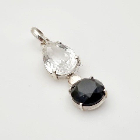 Dije de Cuarzo Cristal y Obsidiana Arco iris - Dijes